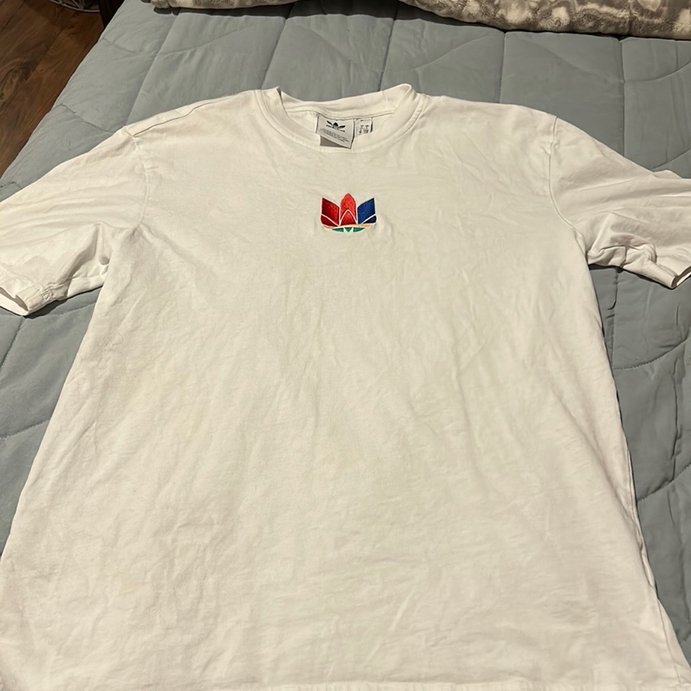 white adidas shirt